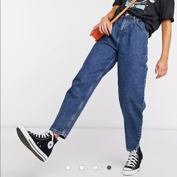 NWT Topshop Balloon barrel jeans high waisted voluminous leg W28 size 6 - Picture 5 of 6